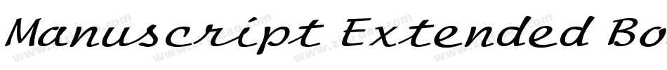 Manuscript Extended BoldItalic字体转换